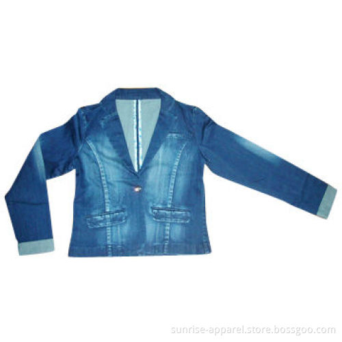 Women's Basic Denim Blazer